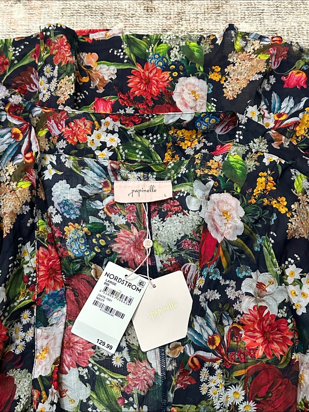 Woman’s NWTs Papinelle Size Large Floral Cover Up From Nordstrom